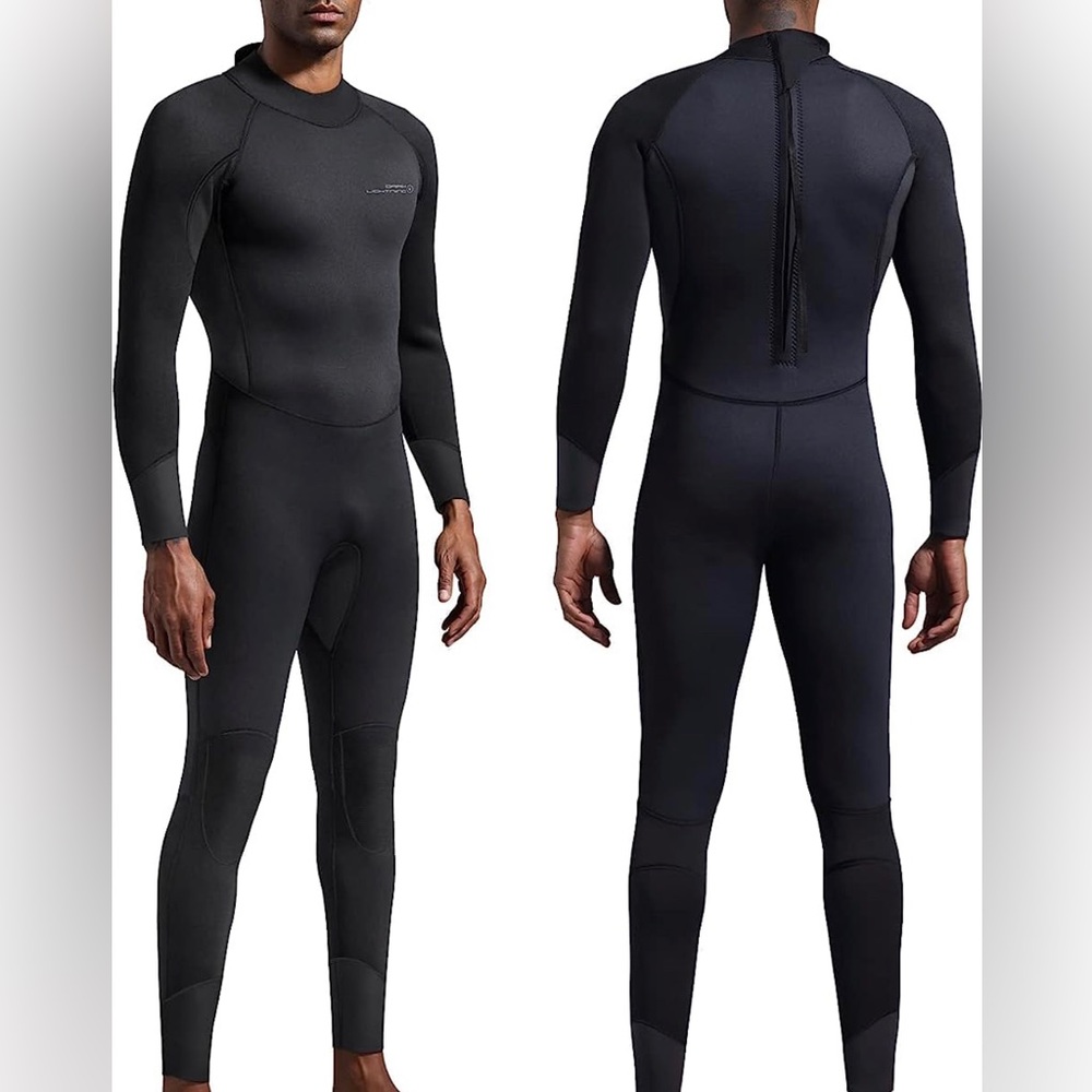 NWTS! Dark Lightning Wetsuit Cold Water, 3/2mm Diving Surfing Snorkeling